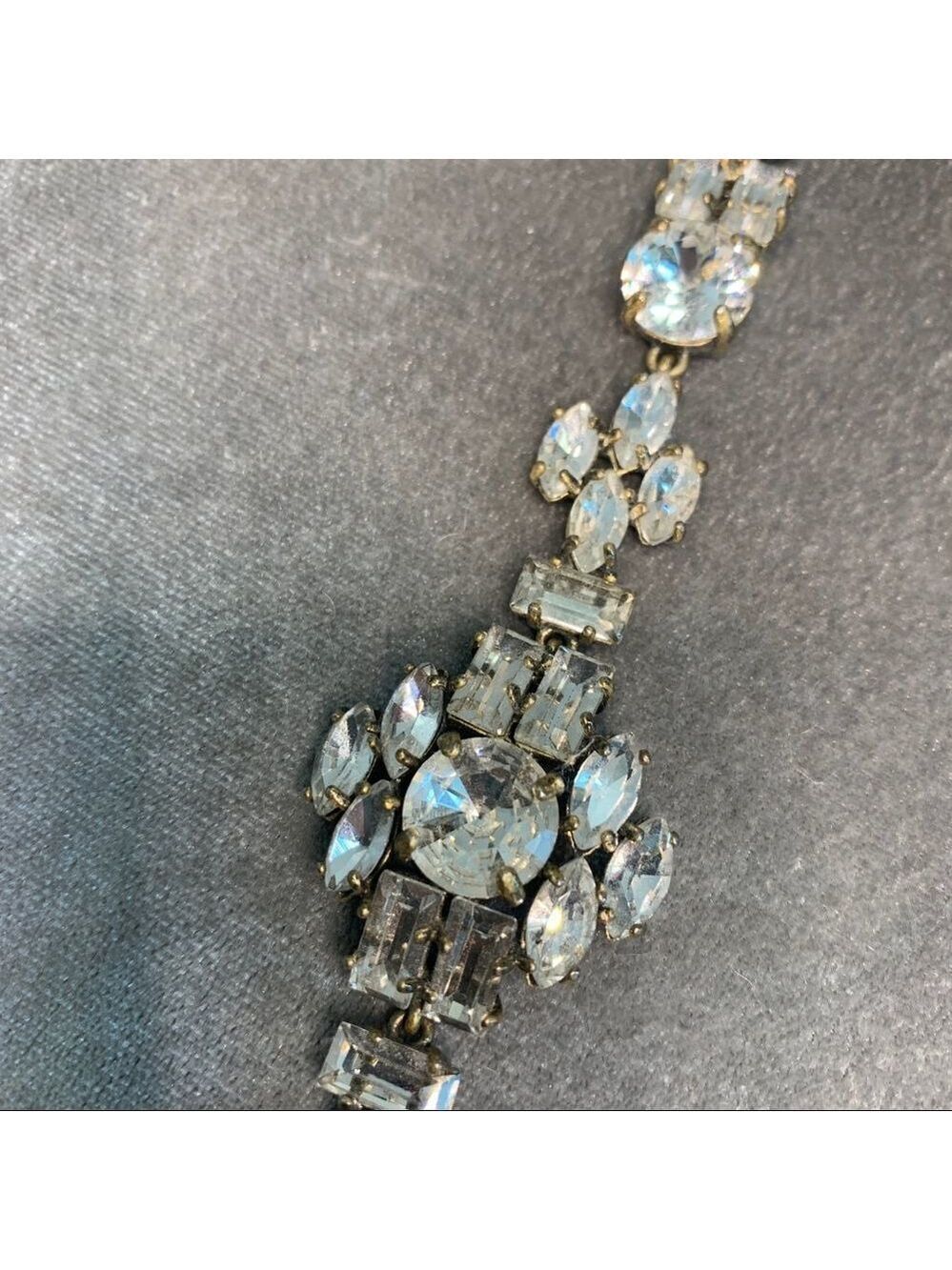 J. Crew Vintage Clear Crystal Rhinestone Bracelet - Picture 6 of 12